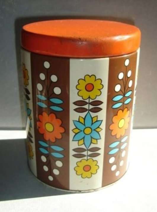 FLORAL TIN CANNISTER