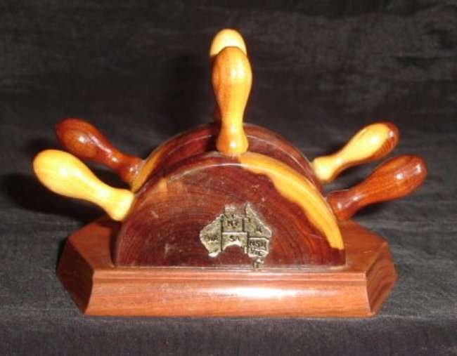 AUSTRALIAN MUGA WOOD SERVETTE HOLDER from BLISFUL