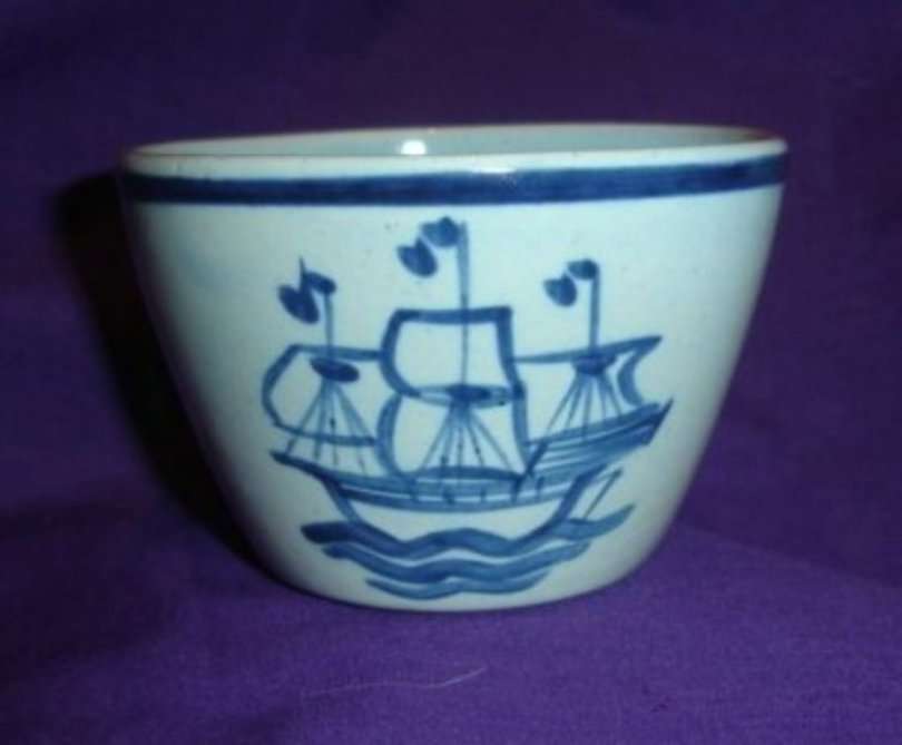 NAUTICAL HAND PAINTED BOWL from BLISFUL