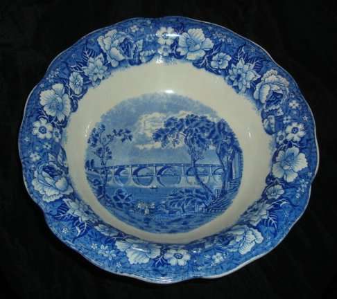 THAMES RIVER SCENES BOWL by PALISSY POTTERY from BLISFUL