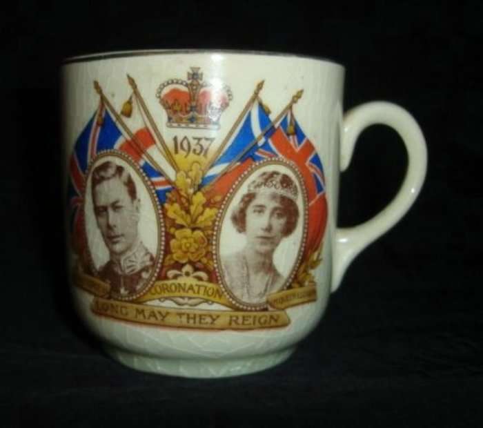 BURGLES WARE 1937 CORONATION MUG from BLISFUL