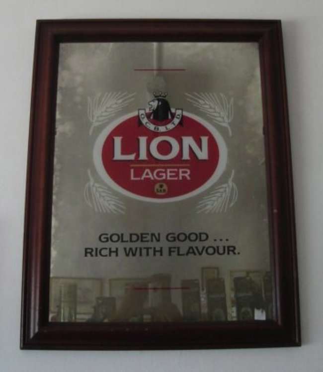 FRAMED LION LARGER MIRROR from BLISFUL