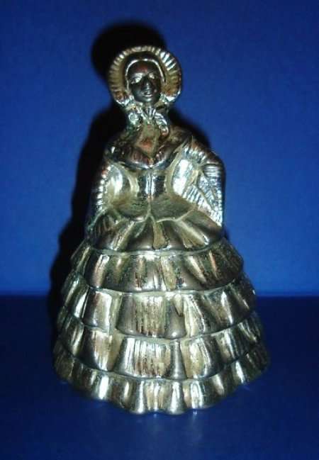 SOLID CAST SILVER " LADY " BELL - ENGLAND from BLISFUL