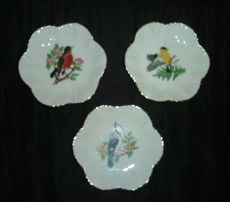 SET of -  3 - JAPANESE BIRD PLATES from BLISFUL