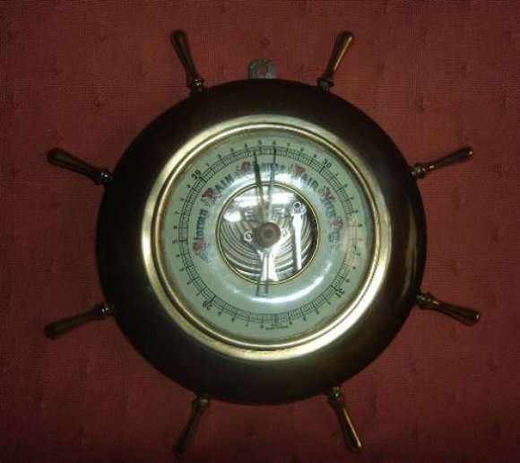 WEST GERMAN " SHIP WHEEL " BAROMETER from BLISFUL