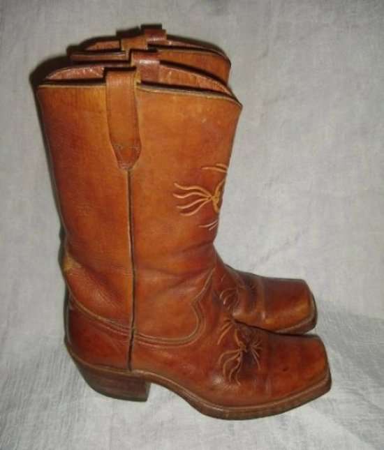 ORIGINAL AMERICAN " DURANGOWEST " TAN LEATHER COWGIRL BOOTS from BLISFUL