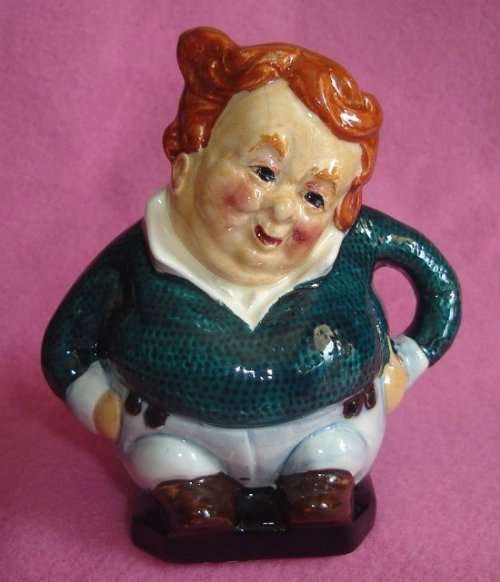 BURLEIGH WARE " FAT BOY " CHARACTER JUG from BLISFUL