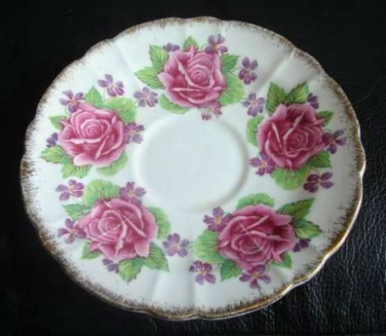 GLADSTONE " ROSE & VIOLETS " SAUCER from BLISFUL