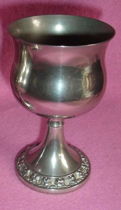 Pair of ENGLISH SILVER PLATED CHALLICES from BLISFUL