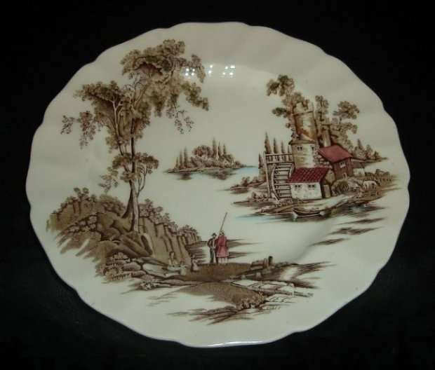 JOHNSON BROS " THE OLD MILL " LARGE PLATE from BLISFUL