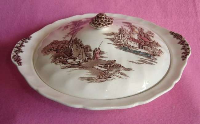 JOHNSON BROS " THE OLD MILL " LIDDED TUREEN from BLISFUL
