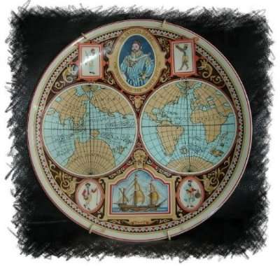 Wedgwood - Sir Francis Drake's Circumnavigation of the Globe 1577 - 1580 Wall Plate from Blisful