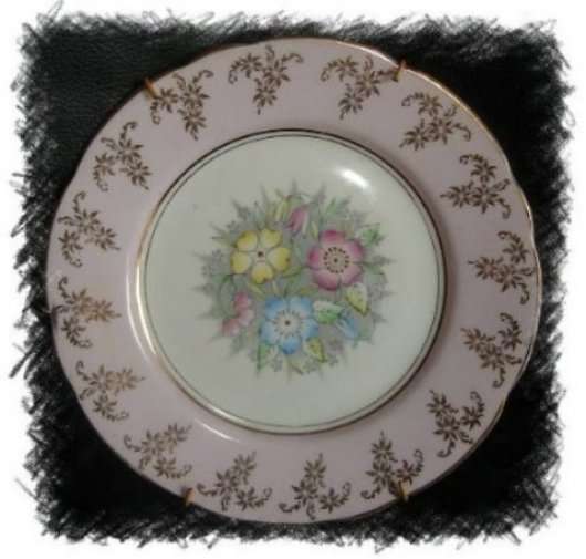 English Royal Stafford Bone China " FLORAL " Wall Plate from Blisful