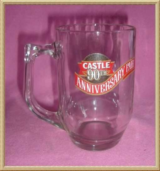 CASTLE 500ml GLASS " 90th ANNIVERSARY FAIR " BEER MUG from BLISFUL