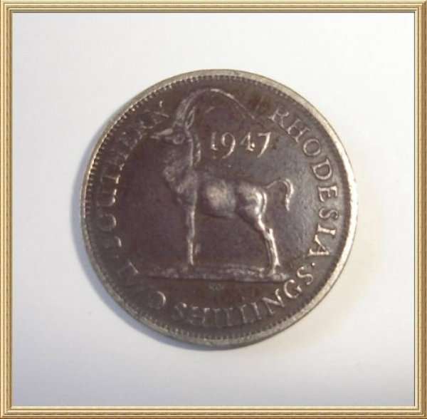 1947 SOUTHERN RHODESIAN TWO SHILLINGS from BLISFUL