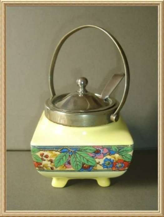 Lancaster Mustard Pot with Walker & Hall Rat Tail Spoon from Blisful