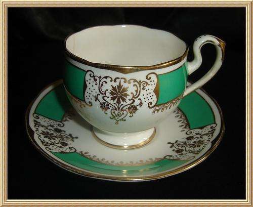 c1932 ENGLISH SALISBURY CHINA BRADLEYS CABINET FOOTED DUO from BLISFUL