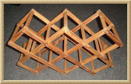 WOODEN COLLAPSEABLE 10 BOTTLE WINE RACK from BLISFUL