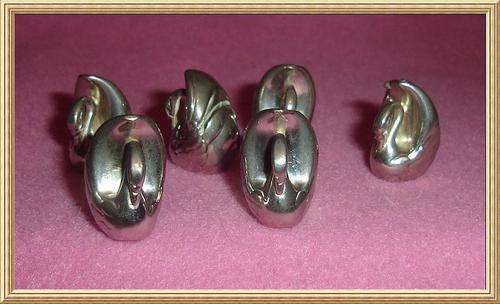 6 x Solid Metal Swan Name Place Holders from Blisful