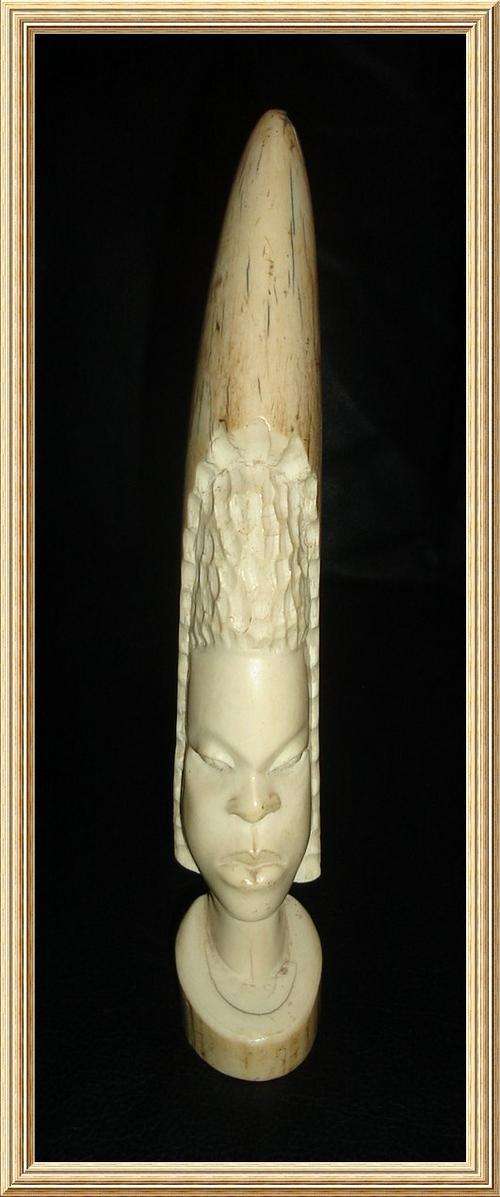 Ivory " African " Hand Carved Bust from Blisful