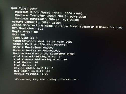 Silicon Power DDR4 3200 CL16 32GB (2x 16GB)