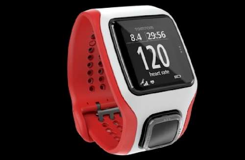 TomTom Runner Cardio GPS Watch + Heart Rate Monitor - white/red
