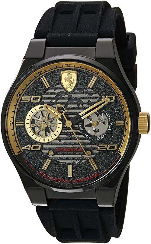 Ferrari Men's Speciale Multi Stainless Steel Quartz Watch with Silicone Strap (Model: 0830457)