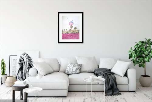 ART SALE - HILTON EDWARDS - CITYSCAPE - GALLERY RETAIL R4 000