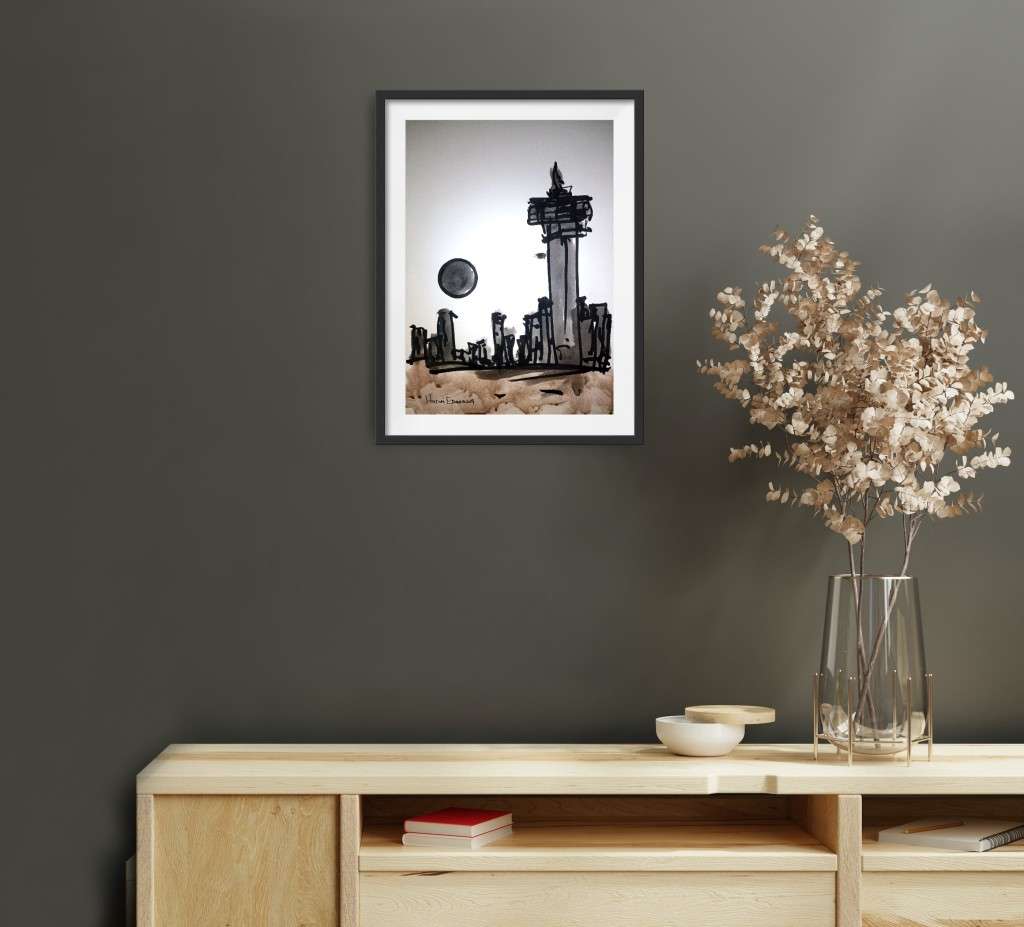 Hilton Edwards Abstract Art Painting - cityscape Gallery Retail R2 000