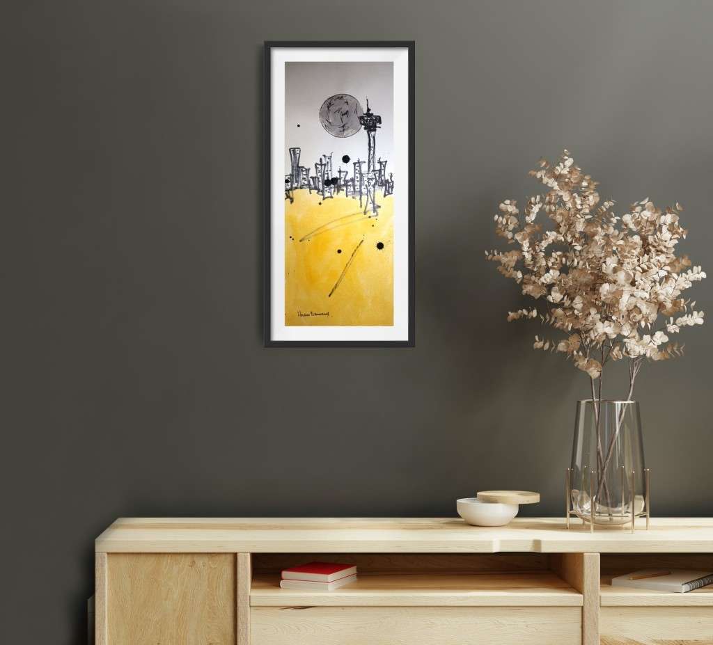 Hilton Edwards Abstract Art Painting - cityscape Gallery Retail R2 000