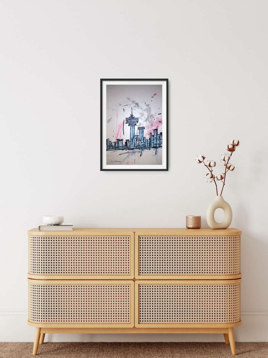 Hilton Edwards Abstract Art Painting - cityscape