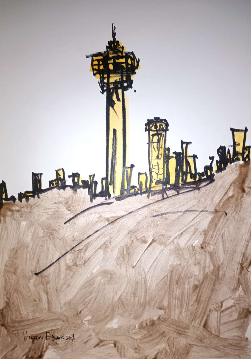 Hilton Edwards Abstract Art Painting - cityscape