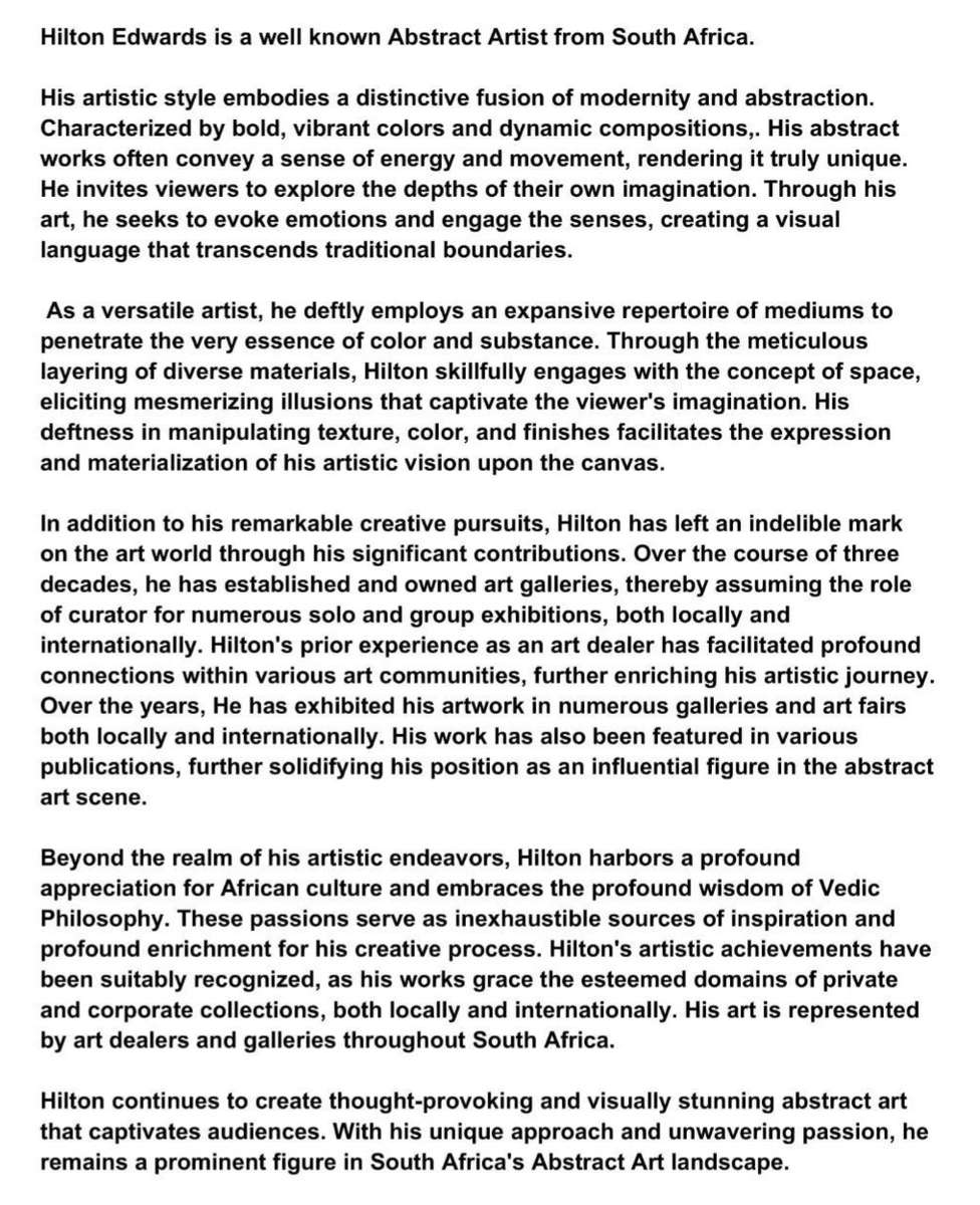 Hilton Edwards Abstract Art Painting Baobab tree series