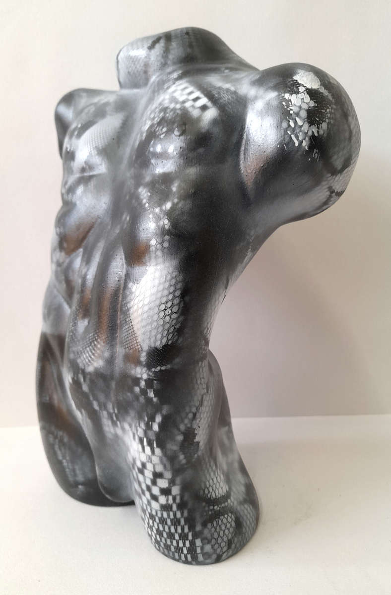 Hilton Edwards Abstract Art - ceramic male torso