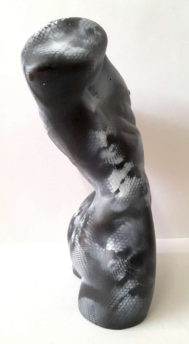 Hilton Edwards Abstract Art - ceramic male torso