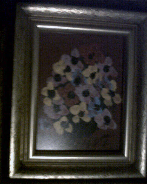 Claerhout, Acrylic on red Textured paper