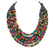 Multi-colour beaded necklace