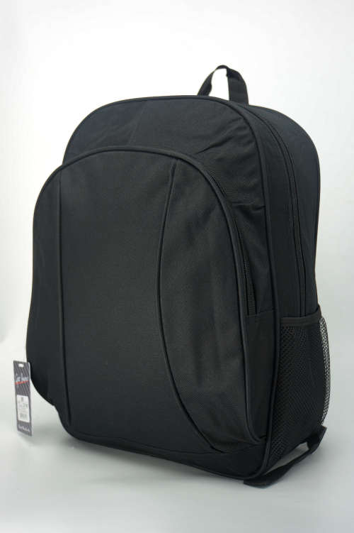 School Bag Backpack Plain Black
