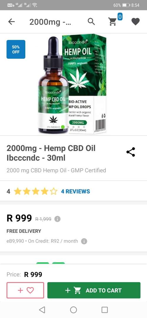 *Last one* 2000mg - Cannabis Hemp Oil - Ibcccndc - 30ml