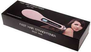 Fast Hair Straightener Electric Hair Brush Comb Magic straightener Brush LCD Display