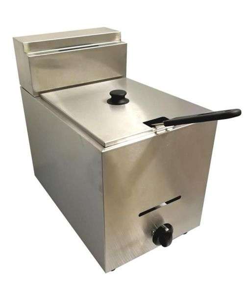 Single gas fryer stainless steel