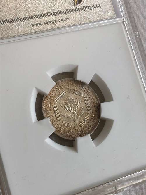 1942 Sixpence SANGS MS63