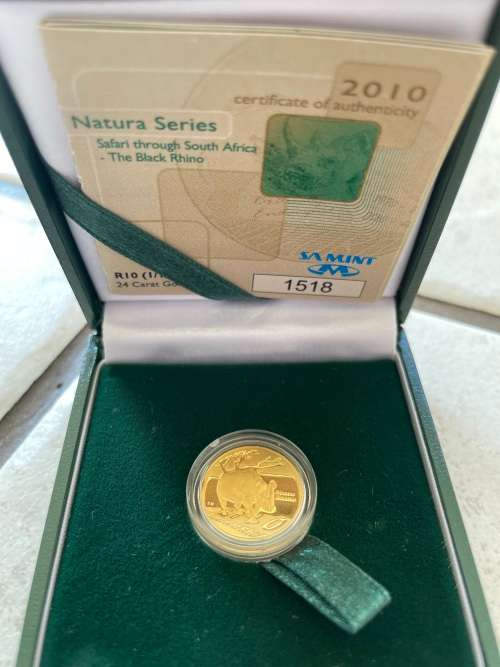 Natura series Black Rhino 1/10 gold