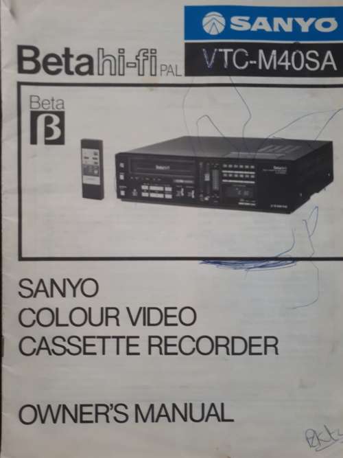 Sanyo VTC-M40SA Betahi-fi Recorder and tapes