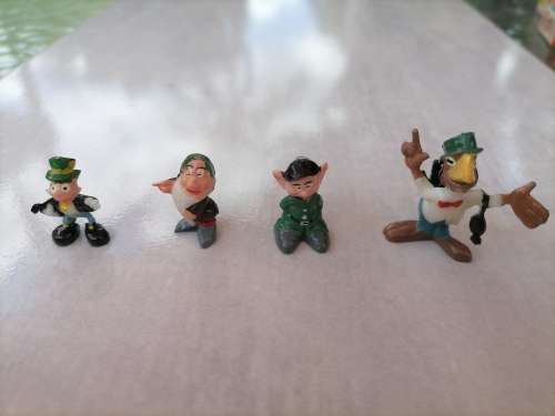 4 x Disney Disneykins 1961 by Marx Toys - Hand Painted - Amazing