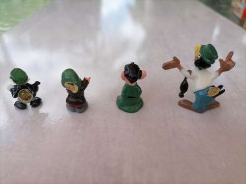 4 x Disney Disneykins 1961 by Marx Toys - Hand Painted - Amazing