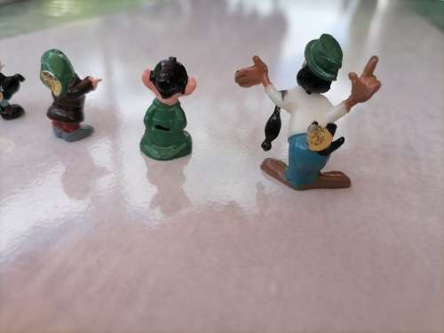 4 x Disney Disneykins 1961 by Marx Toys - Hand Painted - Amazing