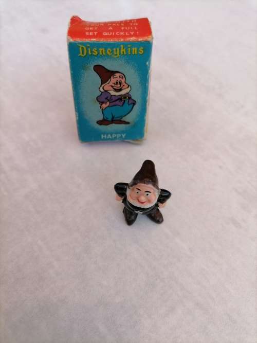 Disney Disneykins HAPPY - 1961 by Marx Toys - Hand Painted - Highly Collectable - ORIGINAL BOX