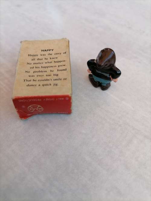 Disney Disneykins HAPPY - 1961 by Marx Toys - Hand Painted - Highly Collectable - ORIGINAL BOX