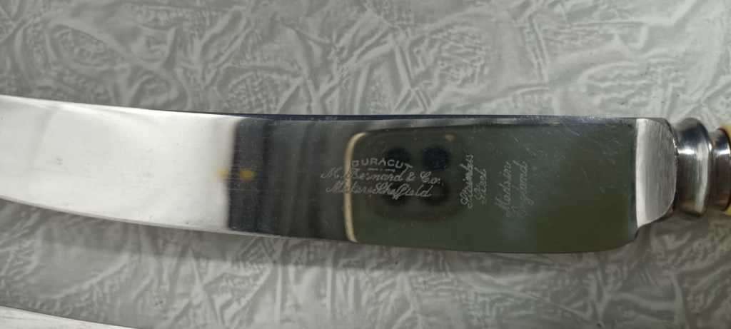 Set of 6 Bonehandle Duracut Knifes